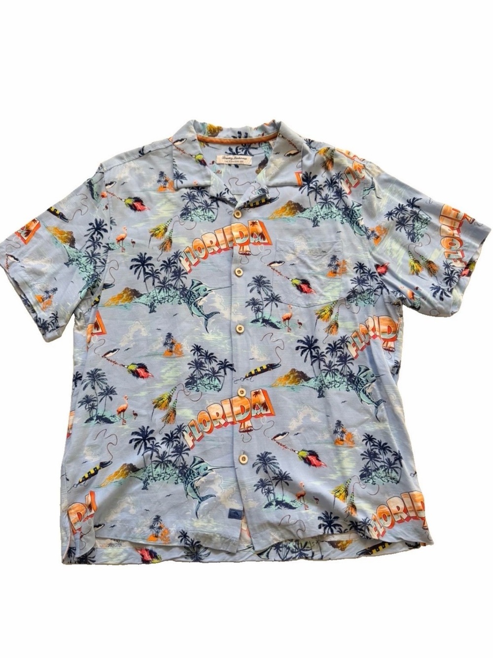 Tommy Bahama Destination Florida Veracruz Cay Camp Shirt Size L ST325753 Viscose